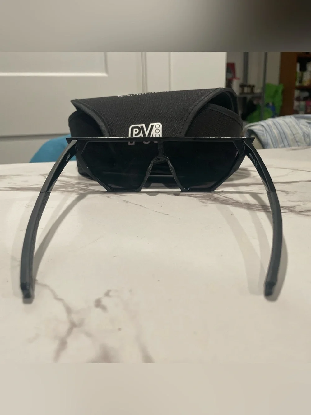 Pit Viper 2000 Black Futuristic Pointy Sunglasses